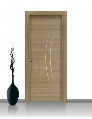 Porta in laminato linea Athena 04 Con Inserto Curvo